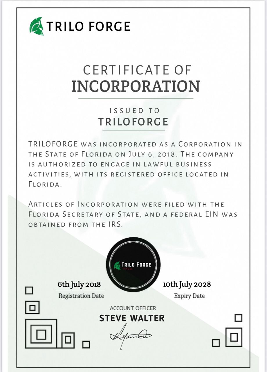 Certificate of Incorporation
